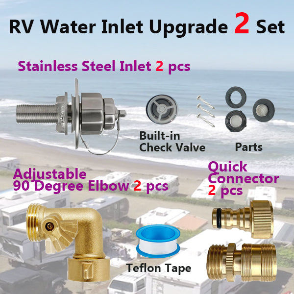 RV Water Inlet 2 Set
