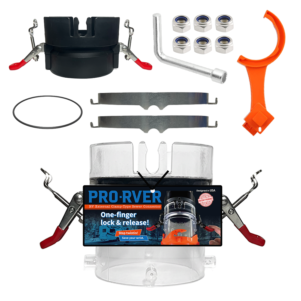 RV Push & Lock Sewer Connector