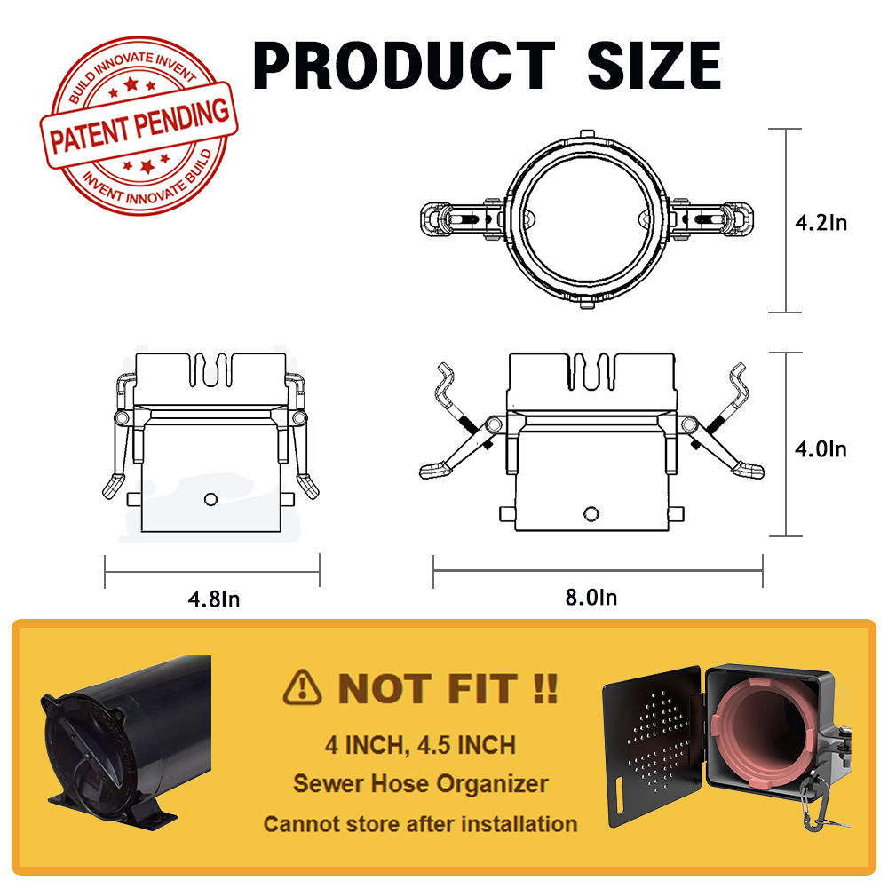 RV Push & Lock Sewer Connector ( Connector 1pcs, Outlet Cap 1pcs )