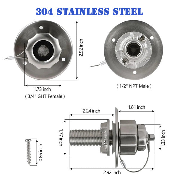 RV Water Inlet 2 Set